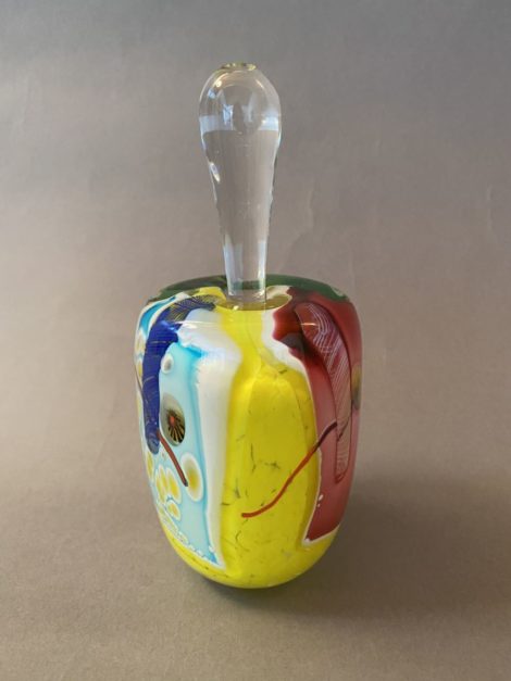 Cylinder Perfume Bottle Yellow - James Wilbat Glass Studio